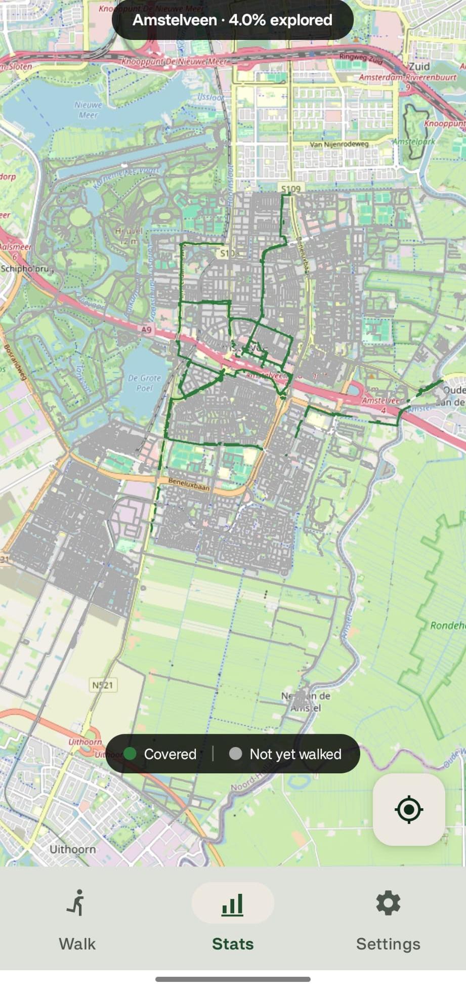 Amstelveen street coverage map